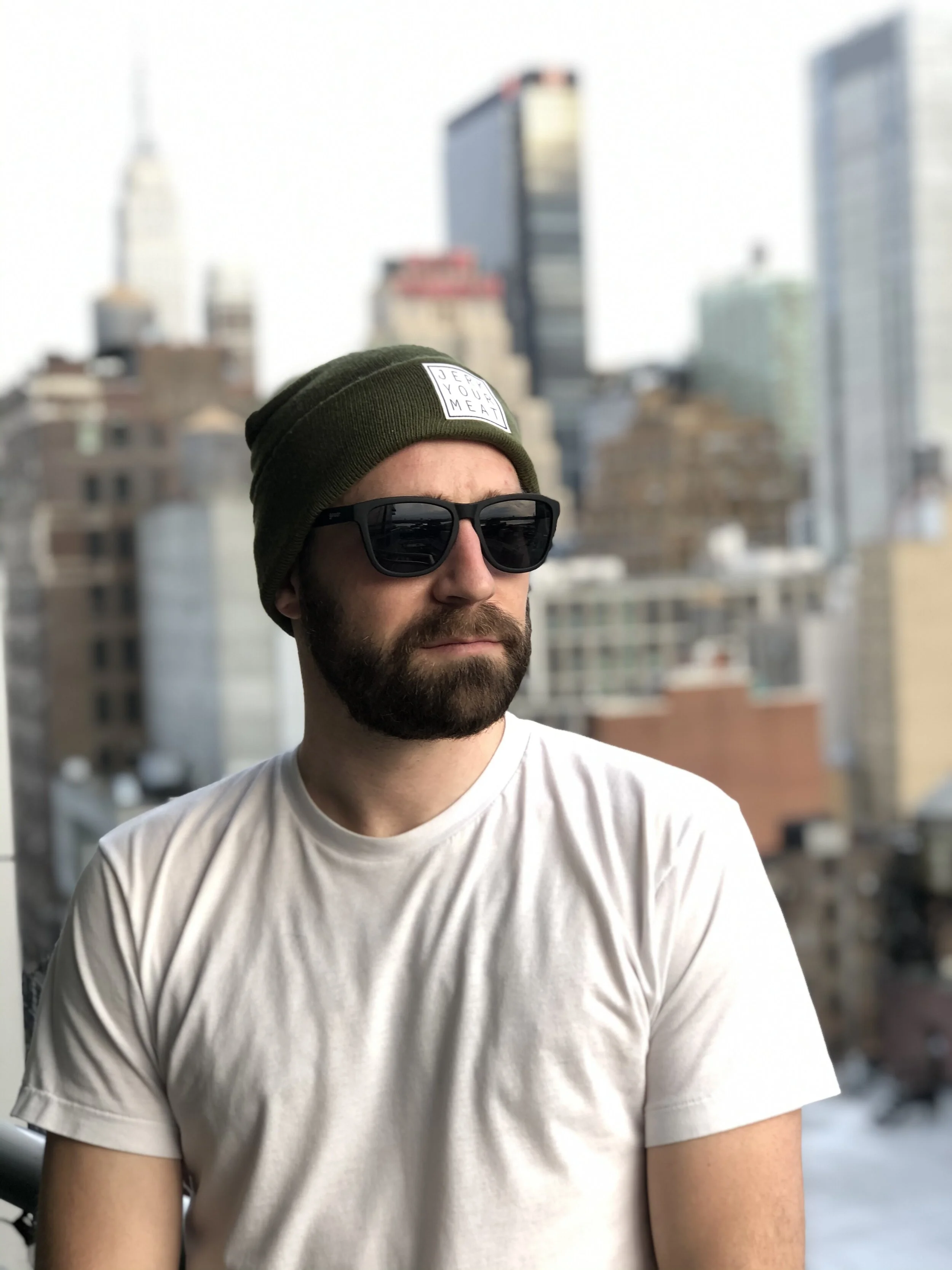 JERK YOUR MEAT - Patch Beanie — J E R K Y O U R M E A T